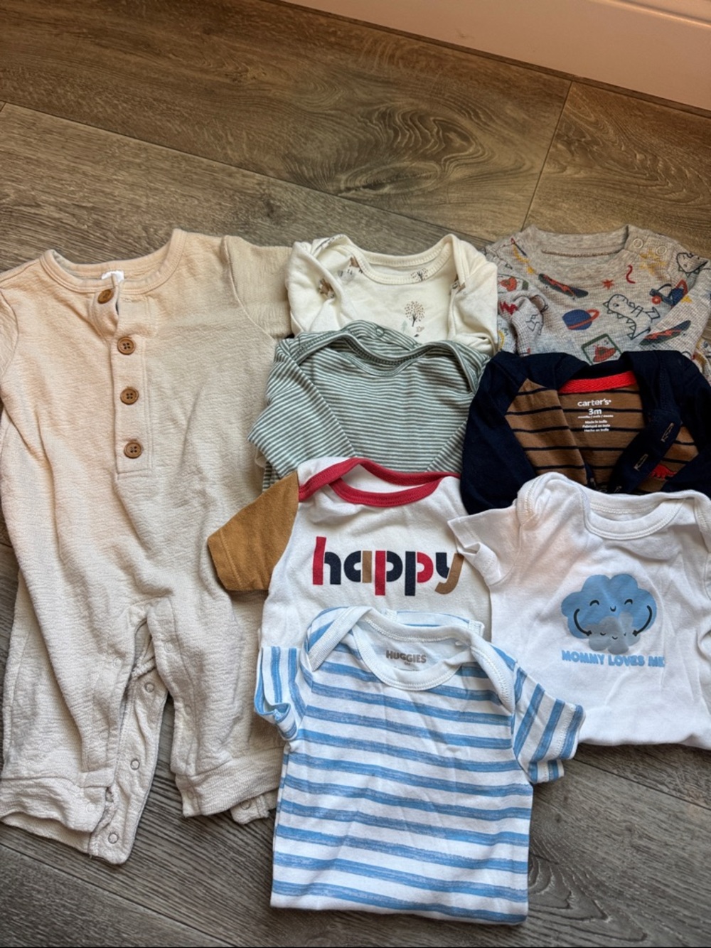 Assorted Baby Bodysuits and One-Piece - Neutrals & Blue